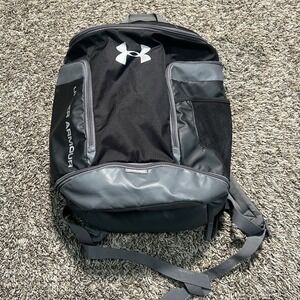 Under Armour Storm Backpack Jet Black Canvas Black Gray Bookbag